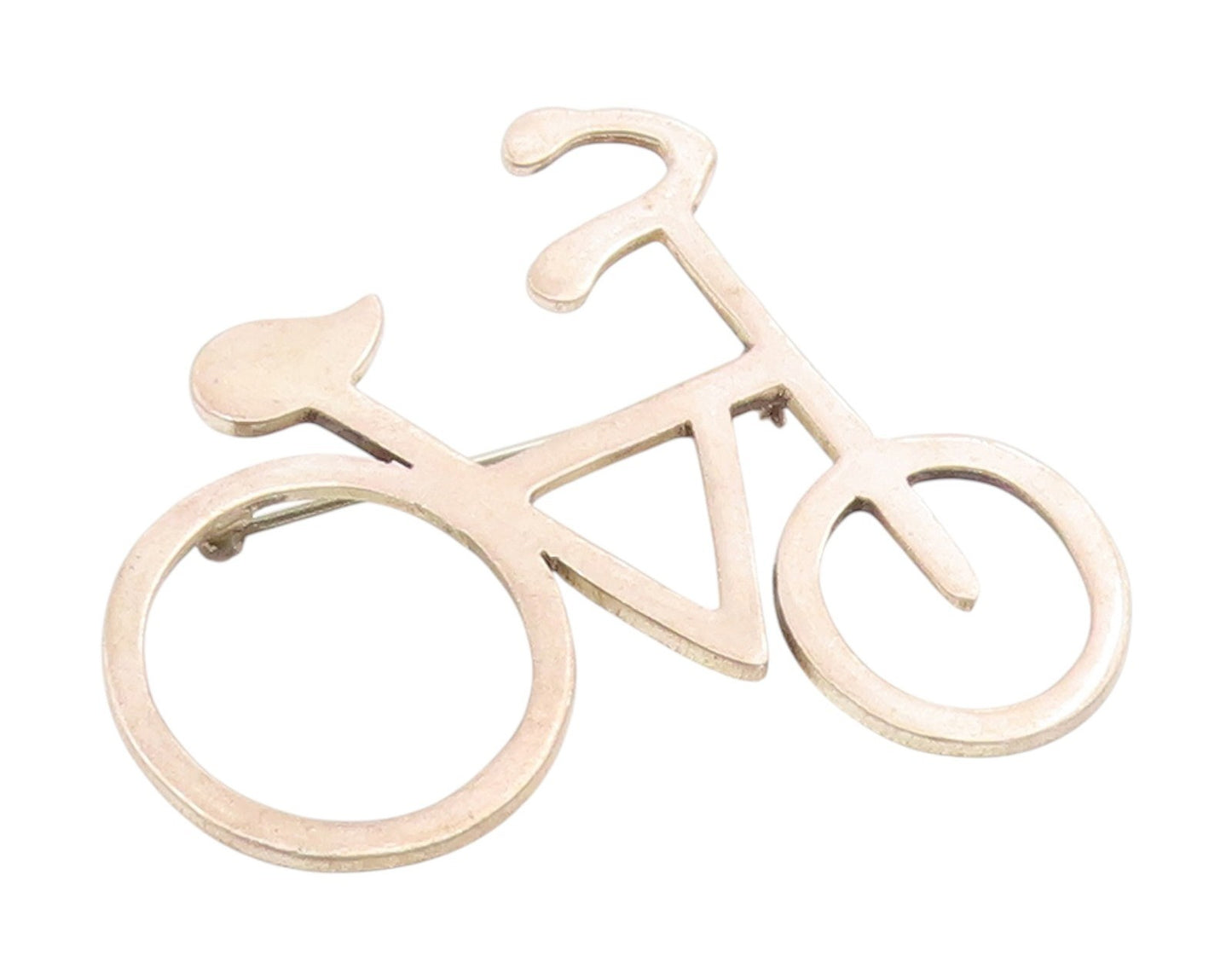 925 Sterling Silver Vintage Brooch Pin MEXICO Modernist Bicycle Outline  BP12406