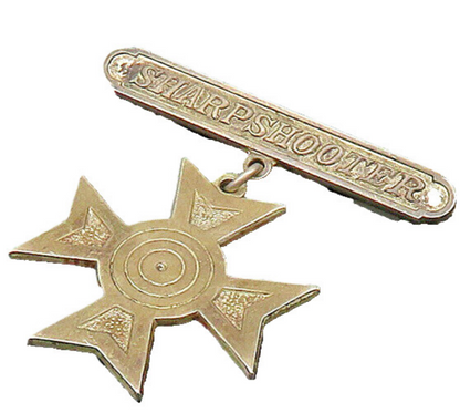 925 Sterling Silver  Vintage Dark Tone Sharp Shooter Cross Brooch Pin  BP8115