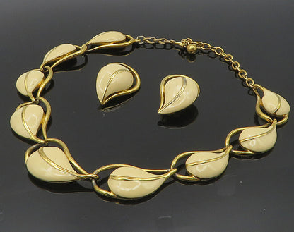 TRIFARI Custom Jewelry Set Floral Leaf Motif Necklace & Earrings  TR1545