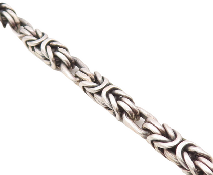925 Sterling Silver Vintage Bracelet BALI Snail Link Carved Chain  BT10827