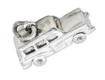 925 Sterling Silver  Vintage Shiny Petite Car Motif Drop Pendant  PT14924