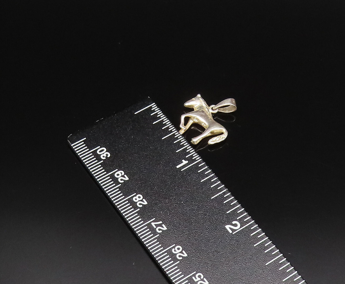 925 Sterling Silver Vintage Minimalist Donkey Burro Charm Pendant PT21630