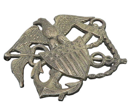 925 Sterling Silver  Vintage Antique United States Military Brooch Pin  BP7912
