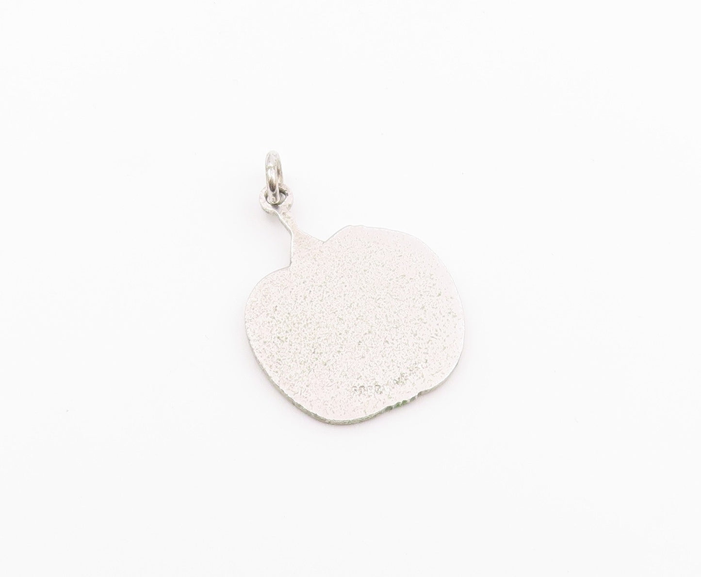 925 Sterling Silver  Vintage Enamel Teacher Apple Drop Pendant  PT16399