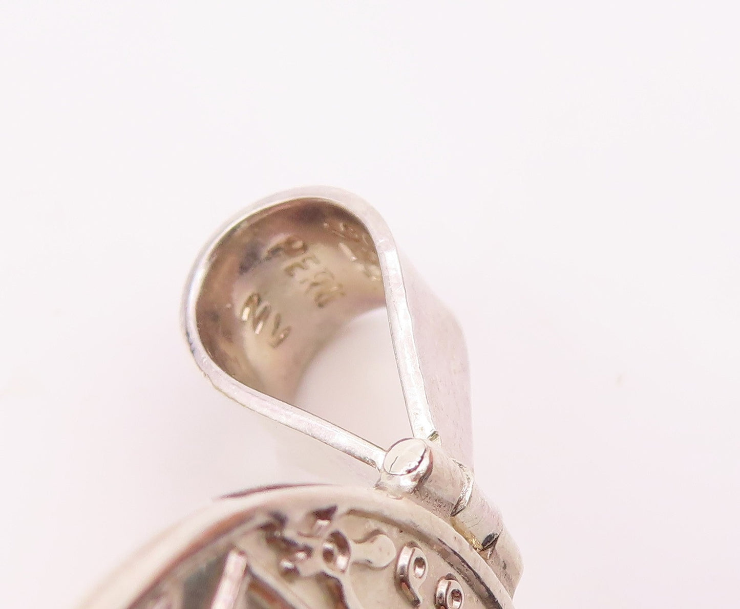 925 Sterling Silver Vintage Desert Egypt Hieroglyphics Tribe Pendant PT20830
