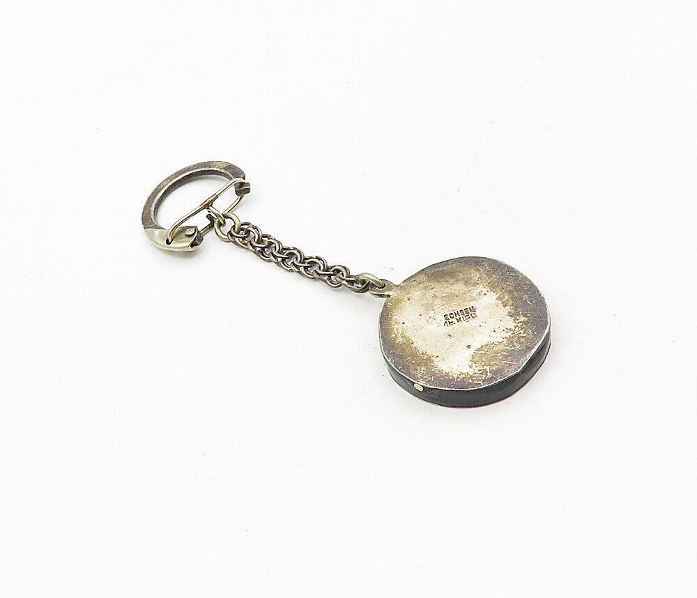 MEXICO 925 Sterling Silver  Vintage Three Tone Bull Rider Key Chain  TR1562