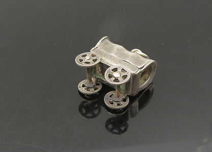 925 Sterling Silver  Vintage Petite Old Fashioned Carriage Pendant  PT17690