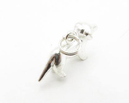 925 Sterling Silver  Vintage Petite Weiner Dog Motif Smooth Pendant  PT11031