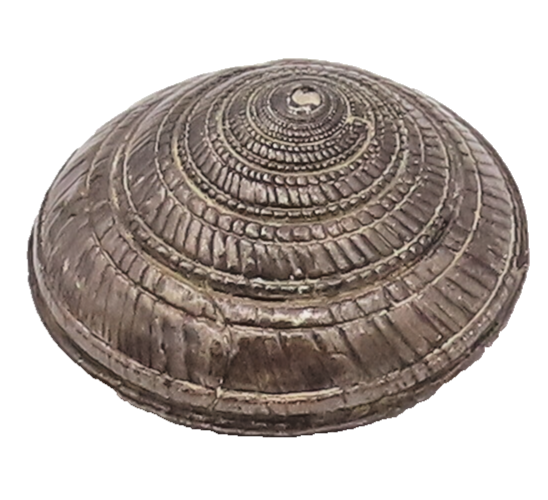 925 Sterling Silver Vintage Dome Puffy Carved Spiral Shell Paper Weight TR3511