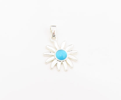 925 Sterling Silver Vintage Pendant Cat Eye Modernist Sea Urchin Charm  PT25682