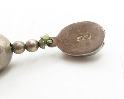 925 Sterling Silver  Vintage Antique Dark Tone Beaded Chain Necklace  NE1914