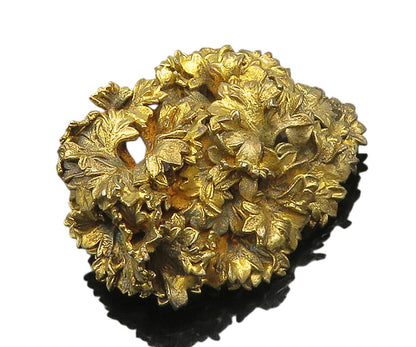 TILIA DENMARK 925 Silver  Vintage Sculpted Floral Design Brooch Pin  BP7194