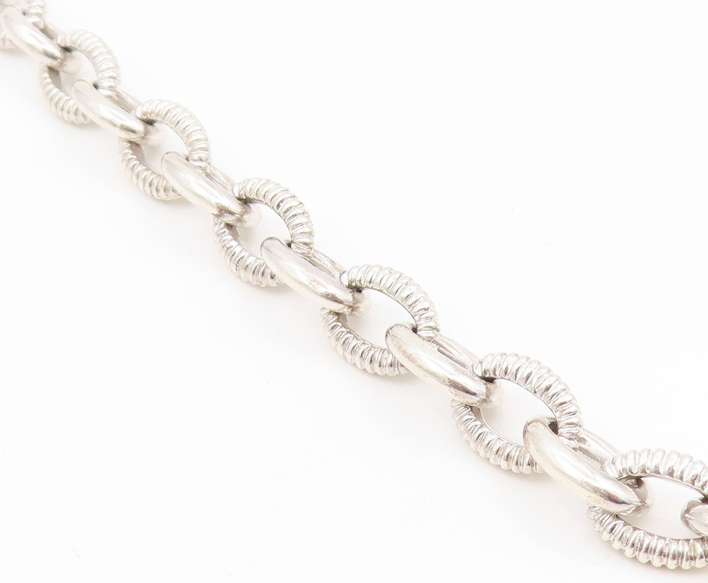 18k Gold & 925 Sterling Silver Vintage Necklace JUDITH RIPKA CZ Chain  NE4854