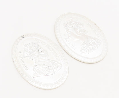 925 Sterling Silver Vintage Coin Victorian Marriage Blessing Solid Coin TR3689