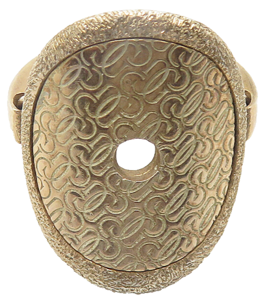 GUESS ITALY 925 Sterling Silver  Shiny Monogram Logo Band Ring Sz 6.5  RG11508