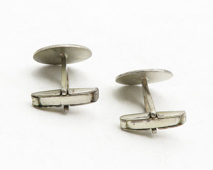 925 Sterling Silver  Vintage Antique Oxidized Face Profile Cufflinks  TR1926
