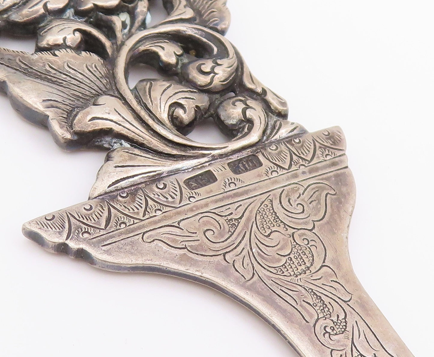 925 Sterling Silver Vintage Paper Knife EUROPE Art Nouveau Letter Opener  TR4174