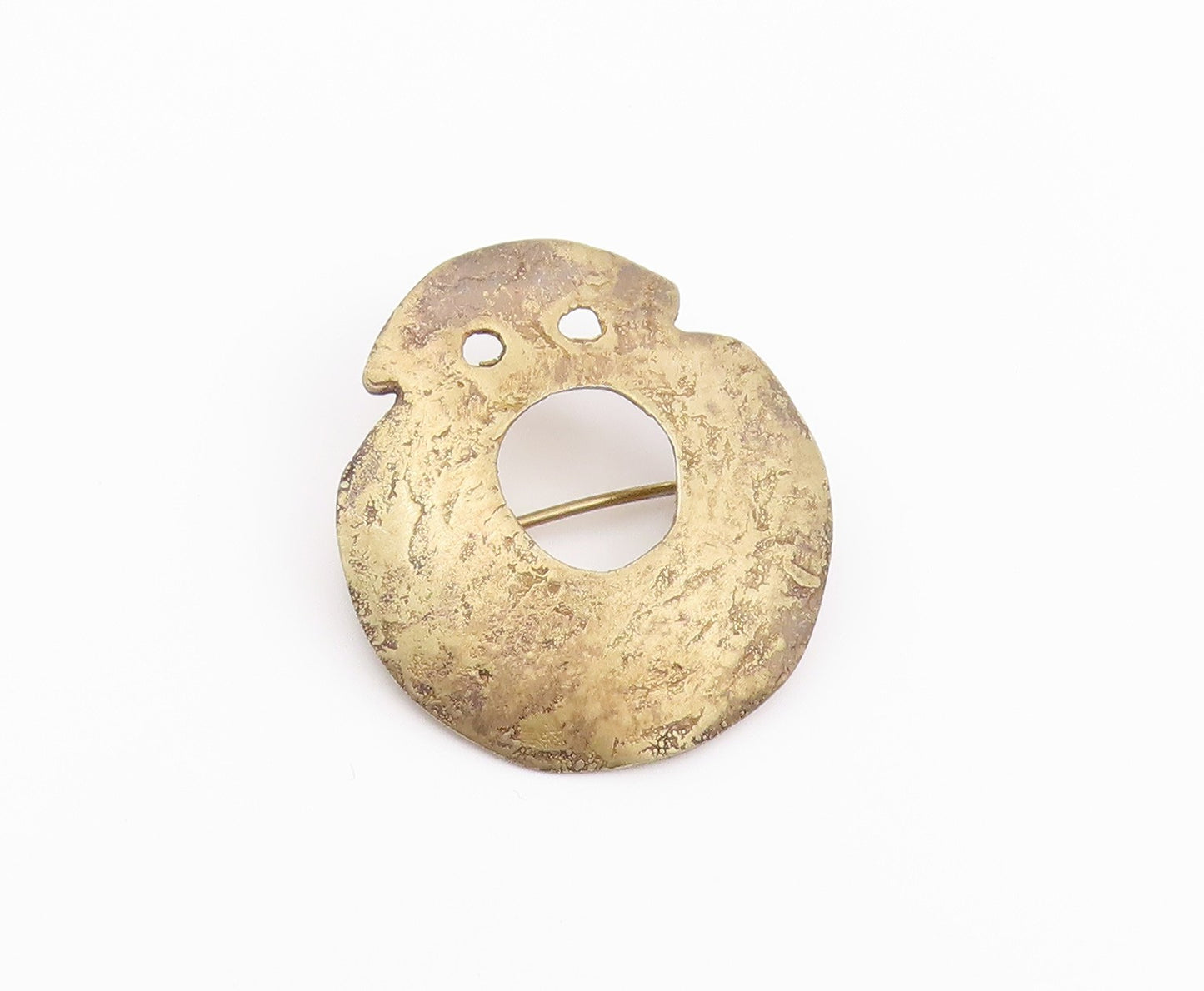 925 Sterling Silver Vintage Brooch Pin Modernist Abstract Sculpture  BP12616