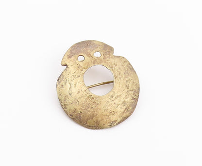 925 Sterling Silver Vintage Brooch Pin Modernist Abstract Sculpture  BP12616