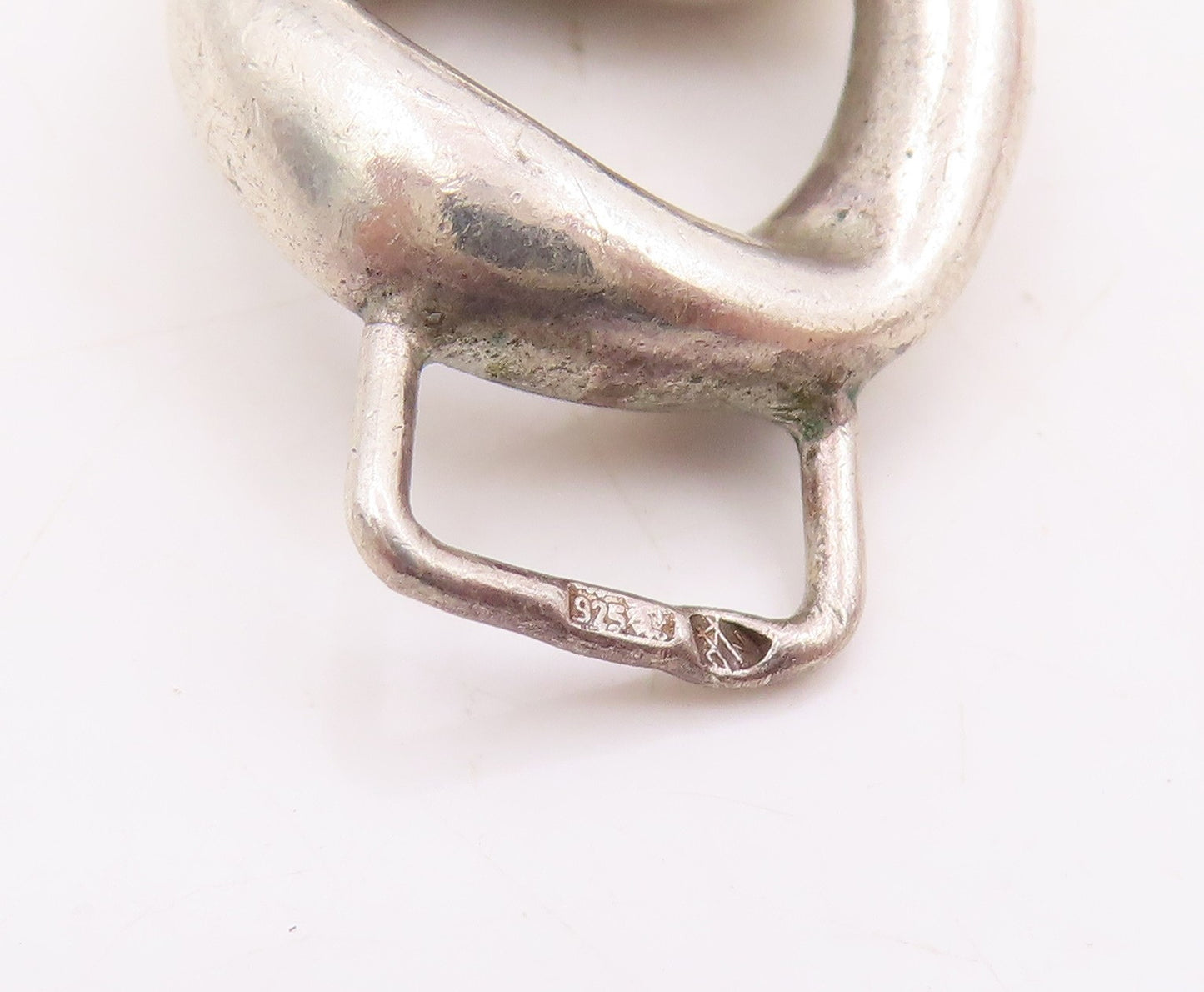 925 Sterling Silver Vintage Bracelet POLAND Chunky Curb Link Solid Chain BT11441