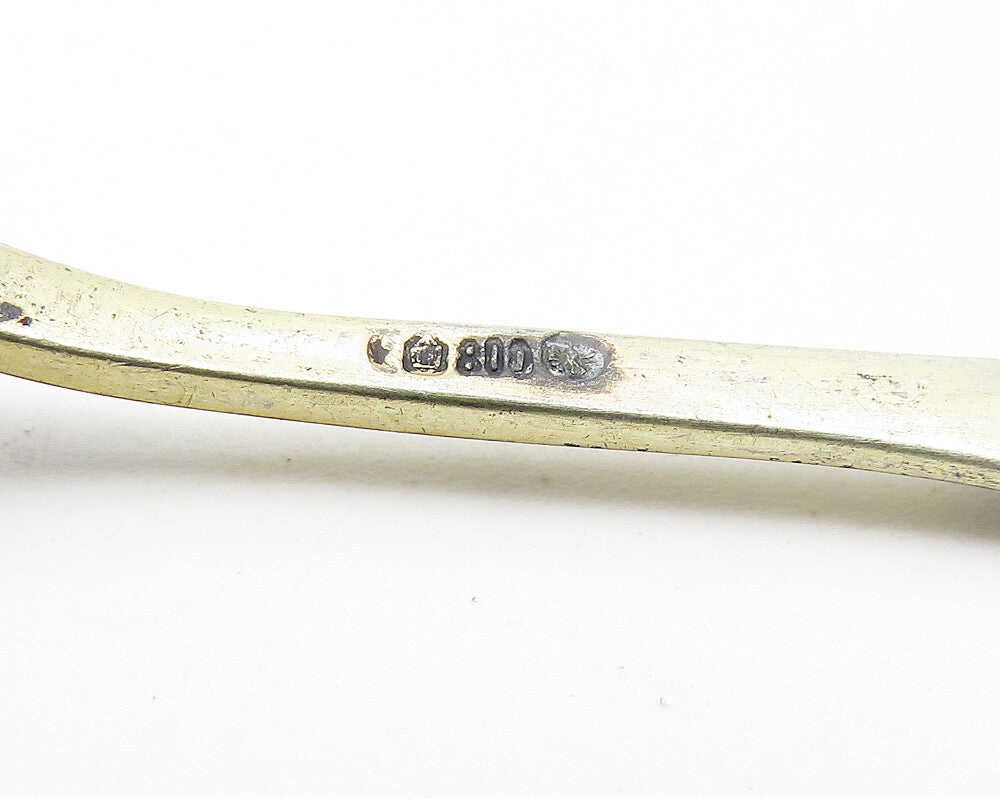 925 Sterling Silver  Vintage Floral Vine Detail Petite Espresso Spoon  TR1813