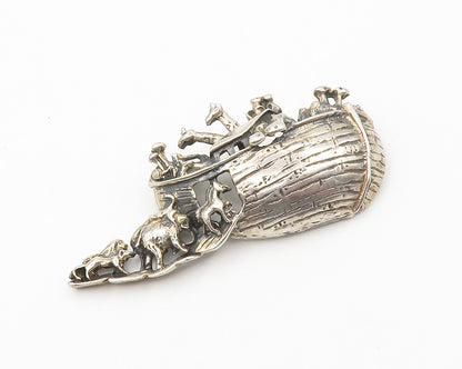 MEXICO 925 Sterling Silver  Vintage Noah's Arc Animals Brooch Pin  BP5334
