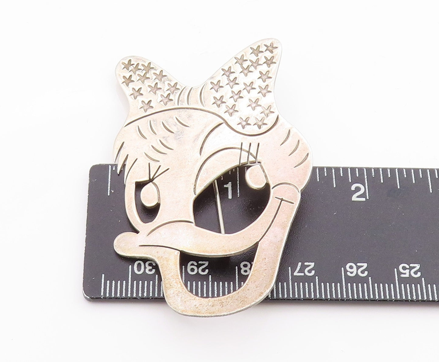 925 Sterling Silver Vintage Brooch MEXICO Walt Disney Daffy Duck Cutout  BP11766