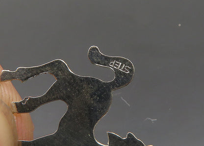 925 Sterling Silver  Vintage Petite Shiny Horse Silhouette Pendant  PT15964