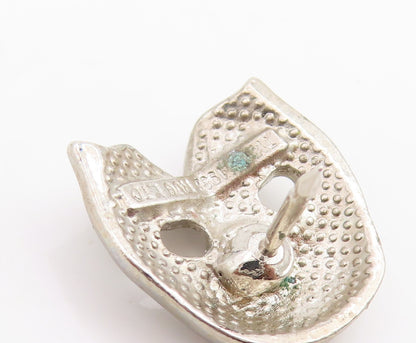 925 Sterling Silver Vintage Pin Theater Face Mask Masquerade Design  TR4044