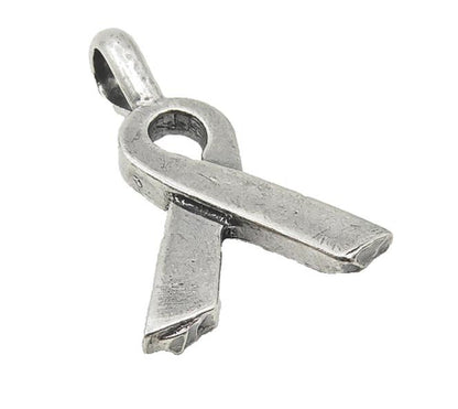 925 Sterling Silver  Vintage Petite Ribbon Motif Smooth Drop Pendant  PT9228