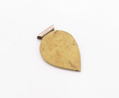 925 Sterling Silver  Vintage Three Tone Modernist Slide Pendant  PT17306