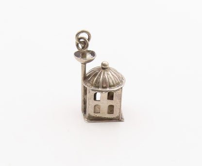 925 Sterling Silver  Vintage 3D Mosque Religious Charm Pendant  PT22152