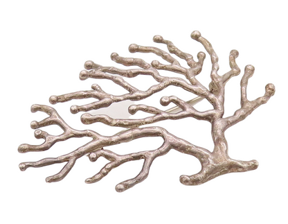 925 Sterling Silver Vintage Brooch Pin Brutalist Cutout Tree Of Life  BP11241