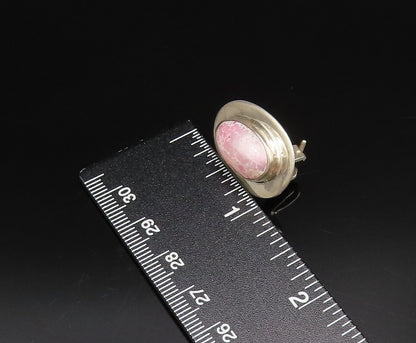 CERRO BLANCO 925 Silver  Vintage Pink Mother Of Pearl Oval Earrings  EG12245