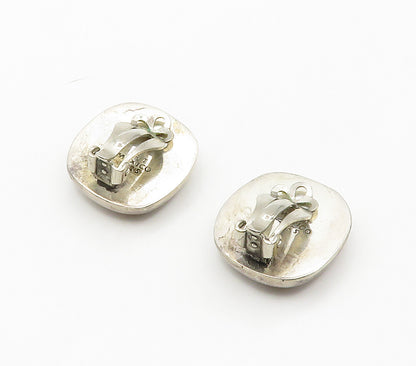 MEXICO 925 Silver  Vintage Pink Mother Of Pearl Non Pierce Earrings  EG7909