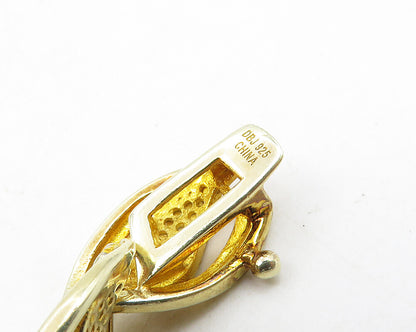 925 Sterling Silver  Genuine Diamonds Shiny Two Tone Chain Bracelet  BT4404