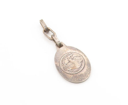925 Sterling Silver Vintage Pendant Antique US Buffalo Head Nickel Coin  PT26151
