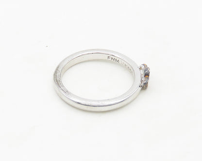 IRELAND 925 Sterling Silver Vintage Shiny 2 Tone Crown Band Ring Sz 7  RG19307