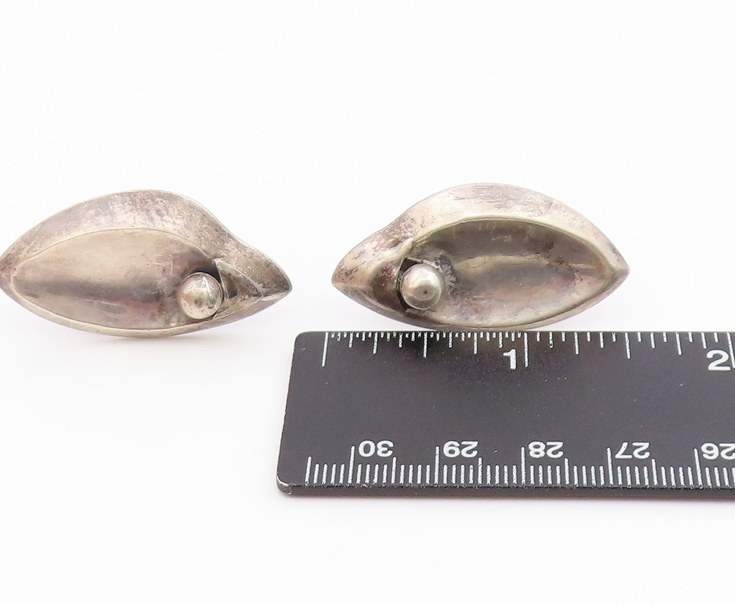 BALDERAS MEXICO 925 Sterling Silver Vintage Modernist Design Cufflinks  TR3208