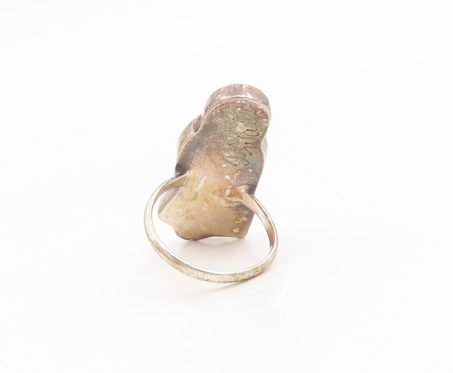 925 Sterling Silver Vintage Ring ZUNI THERESA WASETA Gemstone  Sz 6.5  RG36038