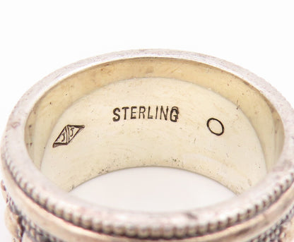 925 Sterling Silver Vintage Ring JUDITH JACK Beaded Rope Band  Sz 6.5  RG34552