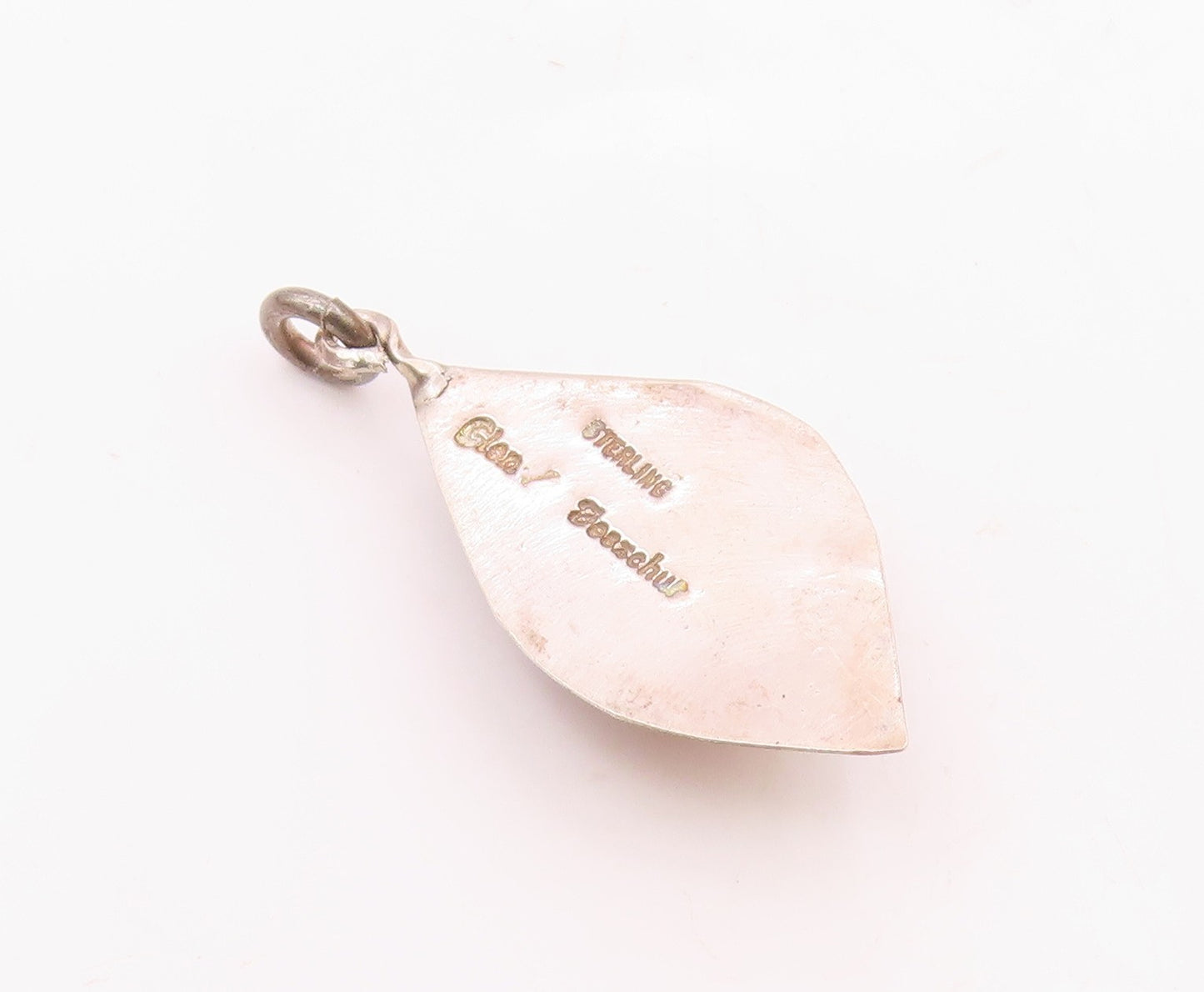DESIGNER 925 Sterling Silver Vintage Pear Shape Baltic Amber Pendant PT21037