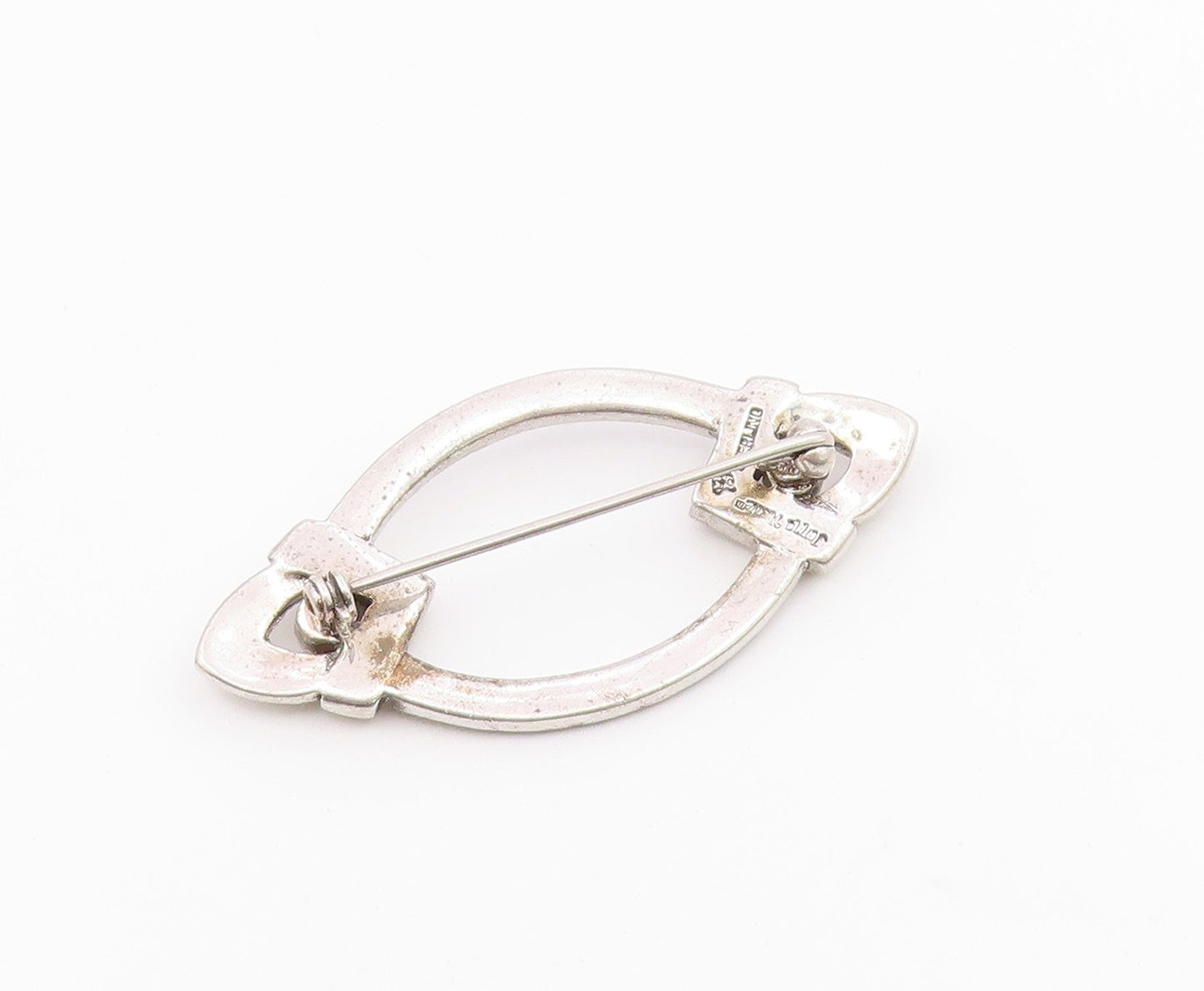 JENNA NICOLE 925 Sterling Silver  Vintage Cubic Zirconia Brooch Pin  BP8494