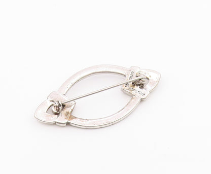 JENNA NICOLE 925 Sterling Silver  Vintage Cubic Zirconia Brooch Pin  BP8494