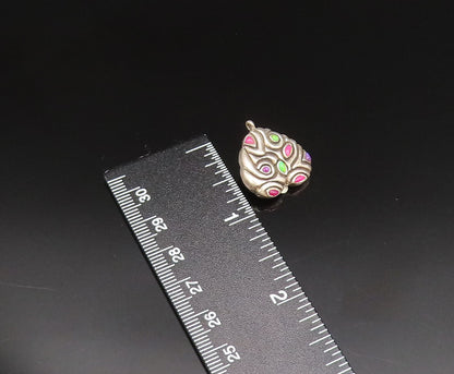 BARSE 925 Silver  Vintage Turquoise & Tourmaline Non Pierced Earrings  EG11933