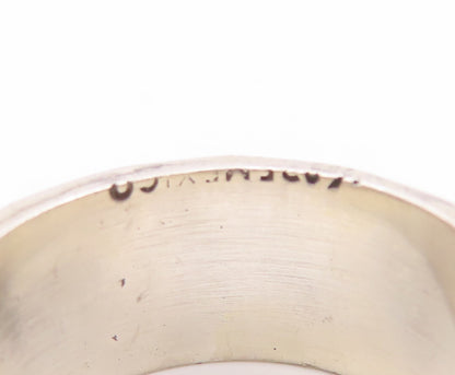 925 Sterling Silver Vintage Ring Tapered Geometric Circle Band  Sz 6  RG33647