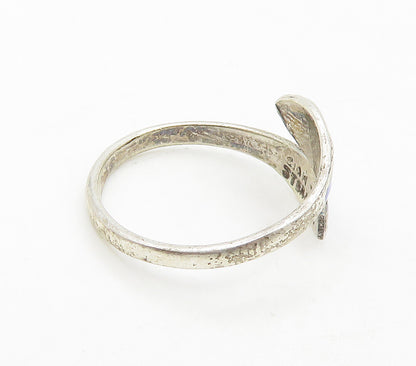 SIAM 925 Sterling Silver  Vintage Enamel Dancers Bypass Ring Sz 5.5  RG17010