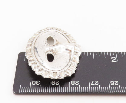 925 Sterling Silver Vintage Brooch Carved Carnival Masquerade Mask Pin  BP12044