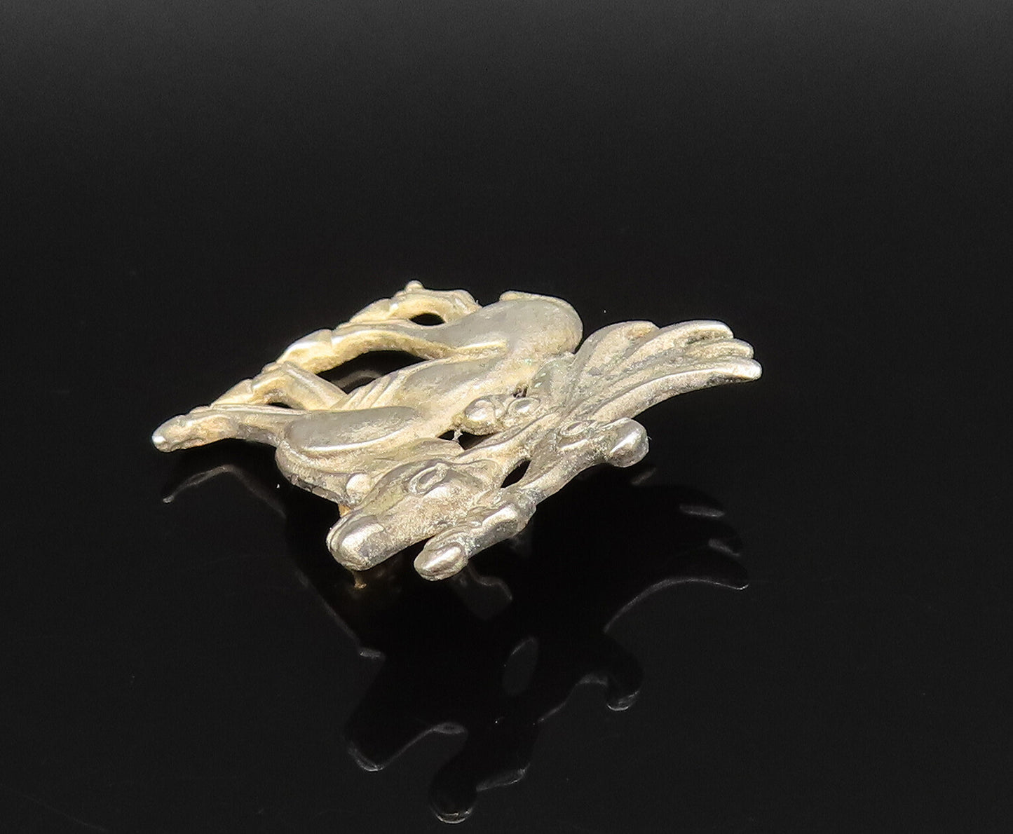 MMA 925 Sterling Silver  Vintage Royal Donkey Animal Brooch Pin  BP9857