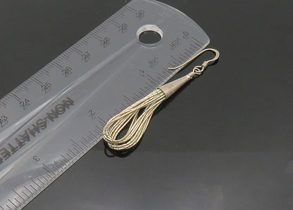 925 Sterling Silver  Vintage Liquid Silver Loop Dangle Earrings  EG10744